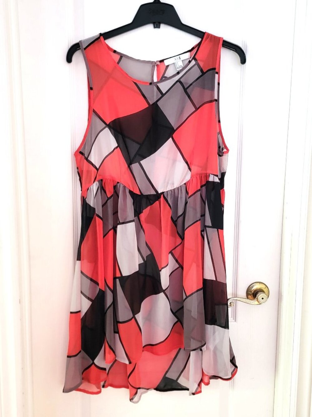 FOREVER 21 PRINT CHIFFON DRESS